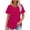 Pink, variant on Wine S WIZUTIZ Tops for Women Trendy Oversize Vintage Cozy Style Shirts Short Sleeve Comfy Crew Neck Blouse Plus Ladies Linen Tshirts Summer-Beach Loose Fit T-shirt Lightweight Solid Tshi