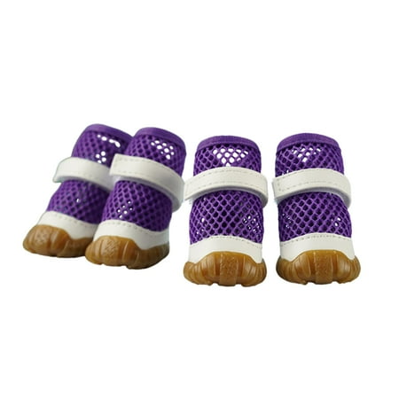 Harikaji Dog Boots for Small Medium Dogs for Hot Pavement  Breathable & Waterproof Dog Shoes  Anti-Slip Soles Skid-Proof Dog Paw Protector for Indoors & Outdoor Walks Purple 3#