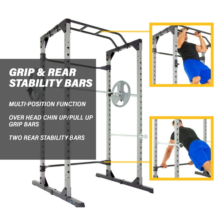 ProGear Squat Rack Power Cage with J Hooks Ultra Strength 800lb Weight Capacity Optional Lat Pulldown Attachment