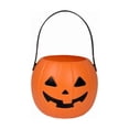 thumbnail image 2 of Wzzjkit Halloween Pumpkin Candy Bucket – Trick-or-Treat Plastic Hand Basket with Sturdy Handle, Large Capacity Party Favor Holder & Home Decor Prop, 2 of 7