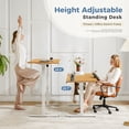 thumbnail image 2 of Aukfa 48" Electric Standing Desk, Adjustable Height Stand up Desk for Home Office, Bamboo, 2 of 10