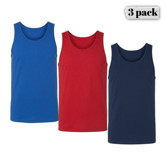 Gildan Ultra Cotton Tank Top, Works Men's Performance TankTop Pack-3 Size: S