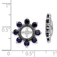 thumbnail image 2 of Sterling Silver Rhodium Created Sapphire & Black Sapphire Earring Jacket QJ114SEP, 2 of 2