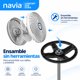 thumbnail image 4 of Kit 2 Ventiladores Navia P16S2 16 Pulgadas Piso Pared Con Control Remoto 3 Velocidades Temporizador, 4 of 6
