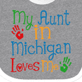 thumbnail image 4 of Inktastic My Aunt in Michigan Loves Me Boys or Girls Baby Bib, 4 of 4