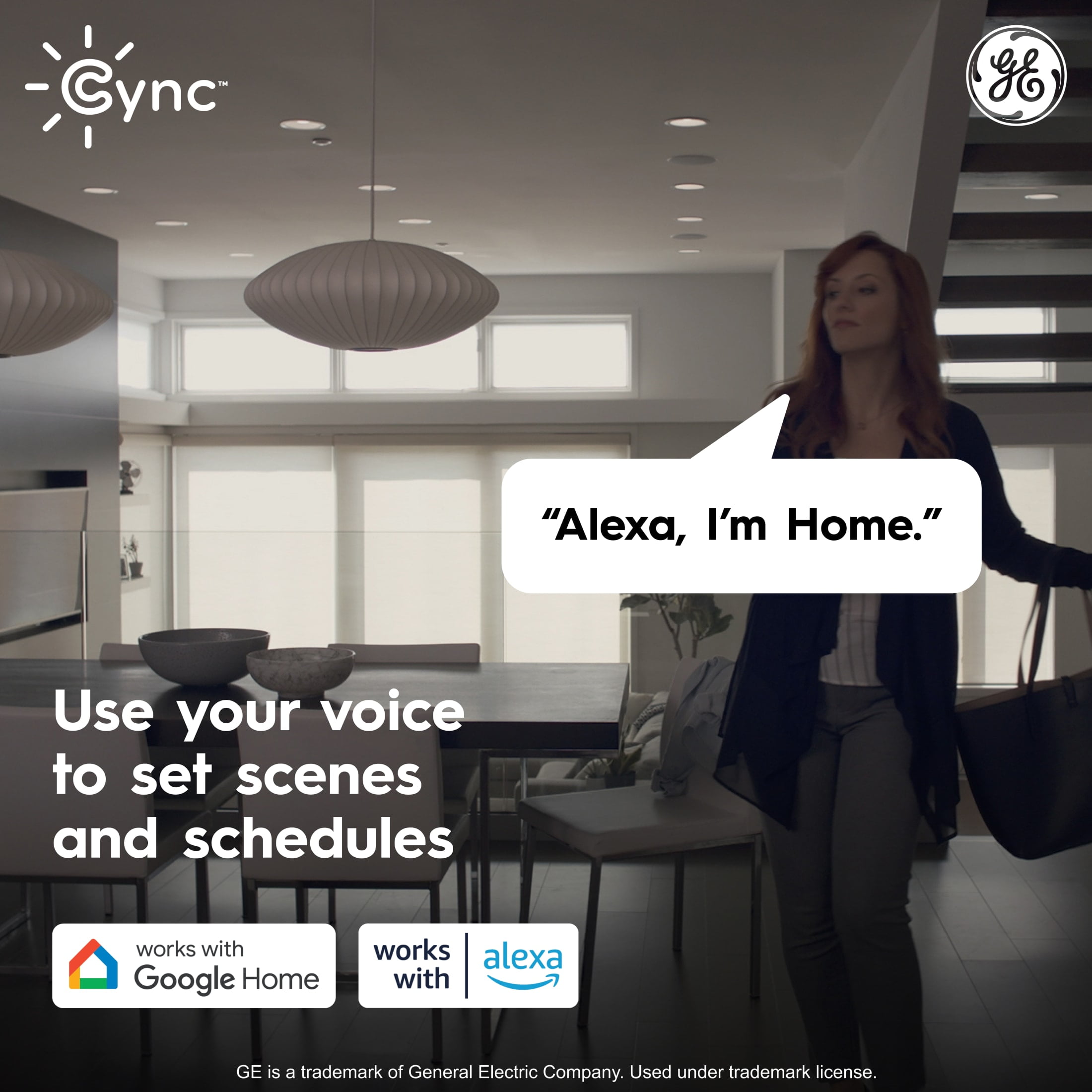 GE Cync Reveal Smart LED Under Cabinet Light Fixture, Color Changing Kitchen Light, 18in