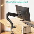 thumbnail image 3 of Soporte de Monitor WALI Negro con Brazo Ergonómico Ajustable para 17 a 34 Pulgadas, 3 of 9