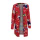 thumbnail image 4 of Blusa superior tipo cárdigan de manga larga con botones informales a la moda con estampado navideño para mujer Fridja fksj889, 4 of 5