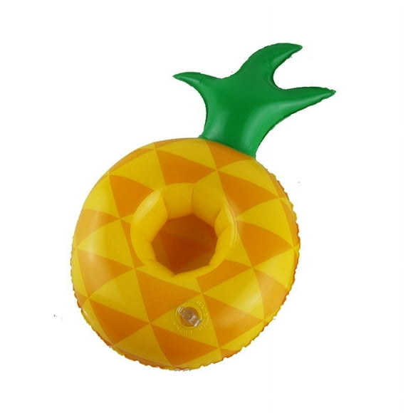 Inflatable Pool Drink Holder Inflatable Drink Float Boat Pool Float Inflatable Float Coaster for Pool Party (Pineapple, Inflatable Tool Not Included)