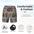 thumbnail image 4 of Kdxio Cartoon Tractor Print Men'S Swim Trunks With Compression Liner 7 Inch Inseam Quick Dry Swim Shorts, 4 of 7