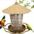 thumbnail image 4 of Outdoor Bird Feeder With Wind And Rain Cover Hanging Wild Bird Feeder Parrot Accessories Backyard Garden Decoration, 4 of 9
