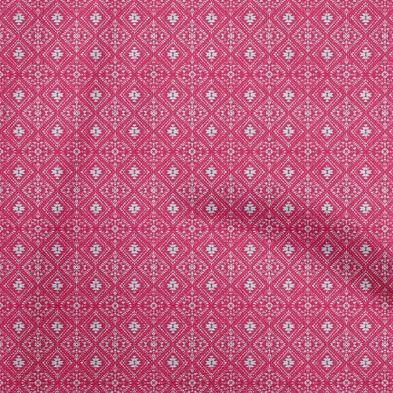 oneOone Velvet Magenta Fabric Tribal Sewing Craft Projects Fabric Prints By Yard 58 Inch Wide