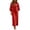 Red, variant on Boho Dresses for Women 3/4 Length Puff Sleeve V Neck Casual Maxi Dress with Pockets Vacation Beach Dress