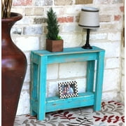 Turquoise Rustic Accent Table