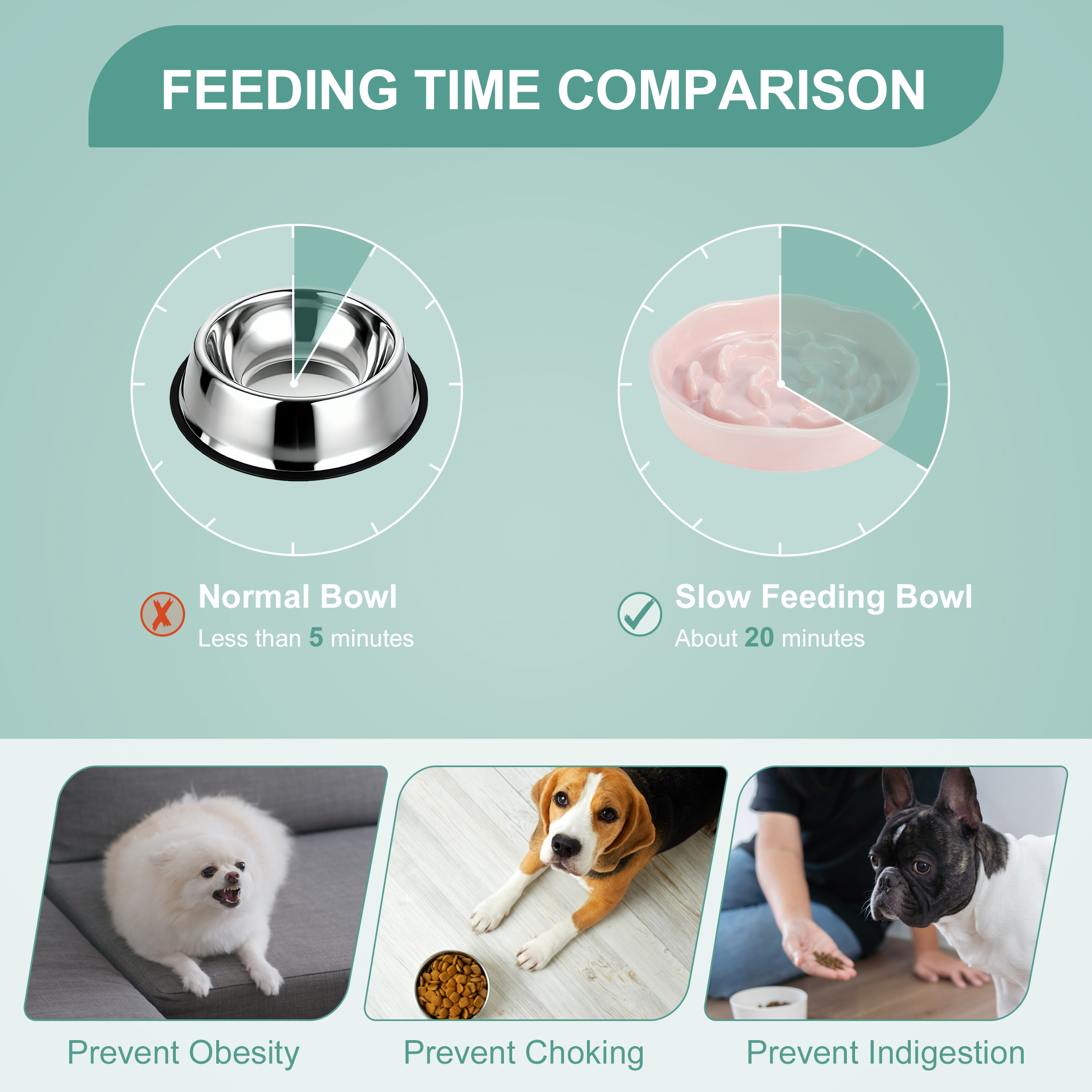 Unique Bargains Slow Feeder Dog Bowls Ceramic Slow Feeder for Small Breeds Cat & Dog Slow Feeder Bowl Prevents Fast Eating and Black Chin Light Pink 1 Pc