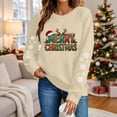 thumbnail image 4 of AnuYalue Christmas Sweatshirt for Women Trendy Merry Christmas Shirt Xmas Long Sleeve Outfits Crewneck Pullover, 4 of 8