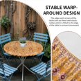 thumbnail image 2 of Orange Yellow Boho Round Tablecloth for 45-54 Inch Tables,Fitted Table Cover with Elastic Edge,Vintage Shabby Abstract Geometric Art Waterproof Outdoor Table Cloth Protector for Patio Garden Dinner, 2 of 9