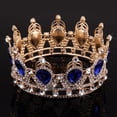 thumbnail image 3 of Lujo majestuoso corona reina princesa boda banquete joyería para el cabello regalo Azul Yuyangstore Tiara de pelo, 3 of 7