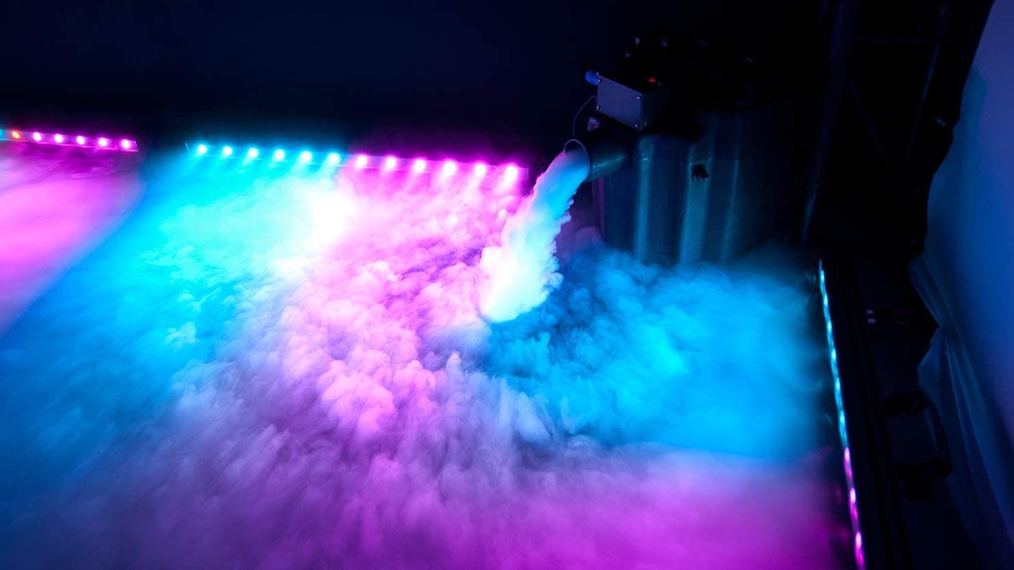 Moka SFX 2000W Dry Ice Low Lying Fog Machine Effect with Tube for Indoor Outdoor Stage Wedding Party Club