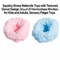 thumbnail image 3 of Squishy Relaxation Toys with Textured Donut Design, 2-Pack, Pink and Blue, for Kids and Adults, Sensory Squeeze Toys, 3 of 3