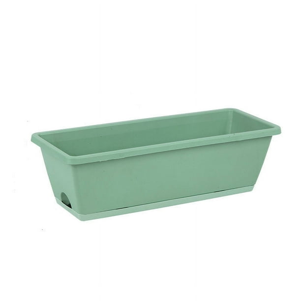 Maceta de plástico para verduras, maceta para balcón, maceta rectangular grande para flores y verduras