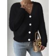 thumbnail image 2 of WIFORNT Women Cropped Cardigans Winter Furry Long Sleeve V Neck Button Down Open Front Loose Fit Sweater, 2 of 8