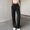 Black#01, variant on Women's Solid Color Button Loose Sports And Leisure Style Workwear Pocket Pants - High Waist Comfortable Casual Trousers for Daily Wear and Fitness