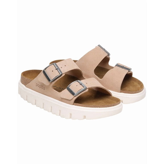 Birkenstock Arizona Chunky Narrow Suede Sandal, 42, Tan