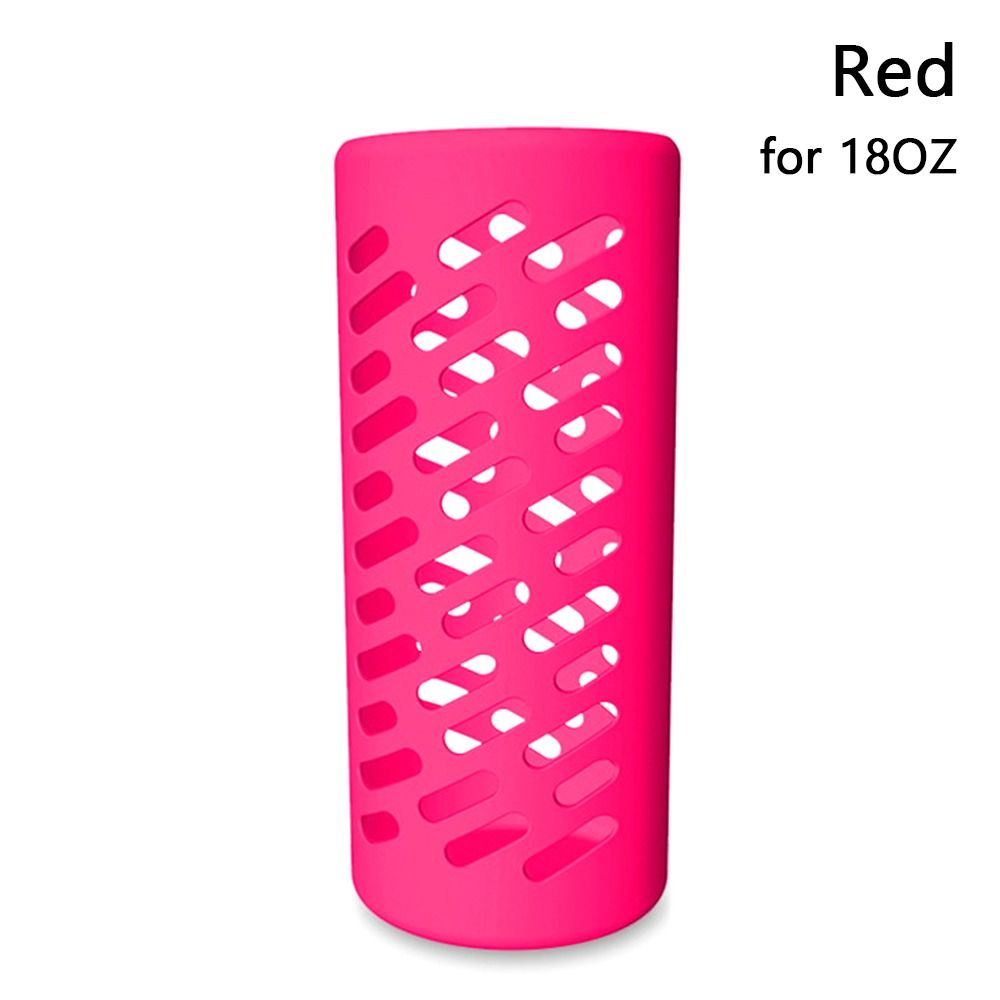 Water Bottle Silicone Sleeve Anti ion Cover Durable Cup Cover Thick  Insulated Bottle , Pink, 18oz Pink 18oz 