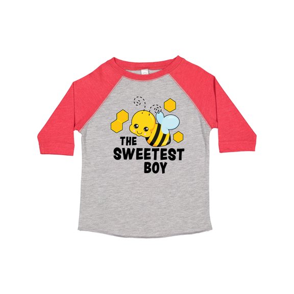 Inktastic The Sweetest Boy with Bee and Honey Combs Boys or Girls Toddler T-Shirt