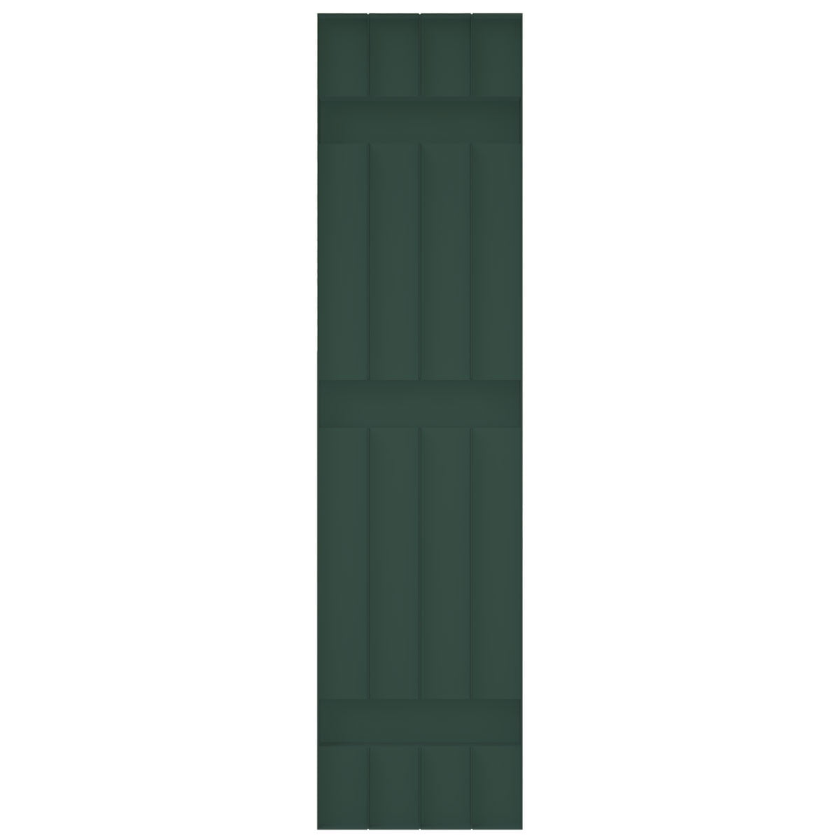 14"W x 59"H Mid-America Vinyl, Standard Size Four Board Joined Shutters, w/Installation Shutter-Lok's & Matching Screws, 028 - Forest Green
