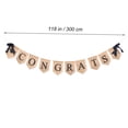 thumbnail image 3 of unbranded Banner Para Fiesta De Graduación En Arpillera Con Texto Congrats Y Elementos Decorativos De Birrete, 3 of 5