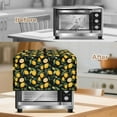 thumbnail image 4 of Whosucclay Black Lemon Leaf Print Dust-Proof Microwave Oven Grill Cover Protector - Waterproof Heat-Resistant Microwave Oven Dust Cover Case Protections for Toaster Oven-S, 4 of 7