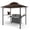 Brown, variant on 8x5Ft Outdoor Grill Gazebo, Double Tiered BBQ Gazebo with 2 Side Shelves, Patio Canopy Tent for Patio, Garden, Beach, Backyard, Barbecue Grill Shelter(Gray)