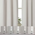 thumbnail image 4 of Patin Natural Valances for Windows 14 Inch Length 2 Pcs, Room Darkening Rod Pockets Short Kitchen Curtains over Sink, Bedroom Decor Thermal Curtains Drapes for Cafe Bathroom, Each Panel 60" W x 14" L, 4 of 10