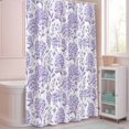 thumbnail image 5 of Shower Curtain Purple Hydrangea Shower Curtains for Bathroom Decor, Waterproof Polyester Shower Curtain Set with Hooks, Small Stall Size 36" x 72" Spring Floral Leaf, 5 of 9