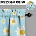 thumbnail image 5 of Vintage Bohemian Curtains 36 Inch Short - 3 Panel Rustic Floral Farmhouse Set with Wildflowers, Rod Pocket Window Treatment for Country Kitchen, 5 of 6
