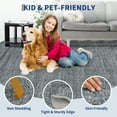 thumbnail image 3 of Garvee Scalloped Runner Rugs Modern Bordered Rug, 2x8 Washable Rugs Non-Slip Non-Shedding Rugs Low Pile Indoor Carpet for Hallway Bedroom Entryway Laundry Room, Gray, 3 of 8