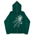 thumbnail image 3 of Sudaderas informales con telaraña Y2k oscura europea y americana para hombres y mujeres sudaderas con capucha pareja gótica Harajuku sudadera con cremallera de gran tamaño, 3 of 4