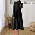 thumbnail image 2 of Maean Women's Turtleneck Sweater Dress Long Sleeve Stretch Fall Winter Knitted Dresses Elegant Solid Color Pullover, 2 of 6