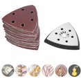 thumbnail image 4 of 61pcs 90mm 6 Holes Triangle Sanding Pad Sand Paper Oscillating Polish Multi Tools, 4 of 4