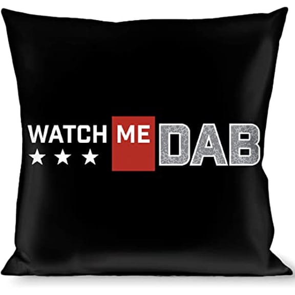 Pillow Decorative Throw Watch Me Dab Stars Black Red White Crackle Gray