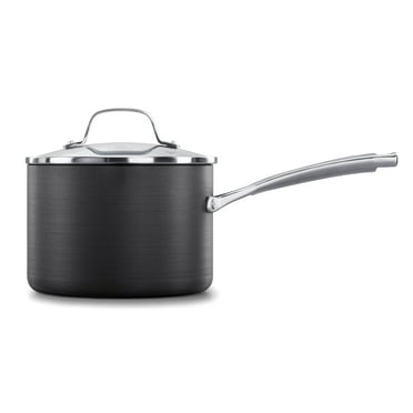 Calphalon Hard-Anodized Nonstick 3.5-Quart Shallow Saucepan w/ Cover, Grey
