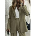 thumbnail image 6 of PRETTYGARDEN Women's Fall Two Piece Outfits Dressy Blazer Jacket and Wide Leg Pants Pockets Business Casual Office Suit Sets, 6 of 8