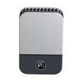 thumbnail image 1 of Pequeño ventilador de cuello colgante, bajo nivel de ruido, 3 velocidades, recargable por USB, eléctrico para exteriores con cordón, ventilador de Negro BLESIY Ventilador de cuello colgante, 1 of 7
