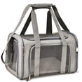 thumbnail image 2 of AuroraX Dog Carriers Small Dog Crates,Handheld Breathable Travel Small Pet Carrier for Car Seat for Car Seat Gray, 2 of 2
