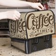 thumbnail image 5 of Cauagu Coffee Time (2) for 4 Slice Toaster Cover (11.4''×7.9''×7.5'') Bread Machine Cover Toaster Protector Kitchen Appliance Dust Cover, 5 of 7