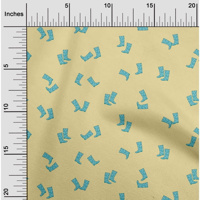 oneOone Silk Tabby Fabric Boots Fashion Print Fabric by Yard 42 Inch Wide