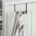 thumbnail image 2 of ELLE Paris Iron over the Door 5 Hooks in Matte Black and Gold, 2 of 3