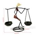 thumbnail image 5 of Nordic Metal Candlestick Abstract Character Burdened Girl Sculpture Candle Holder Handmade Figurines Home Decoration, 5 of 10